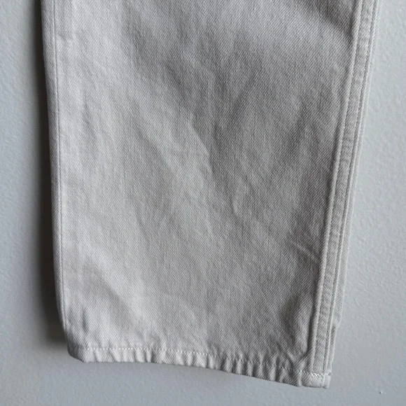 NWT Agolde 90’s Pinch Waist High Rise Straight Jeans in Color Drum Cream White - Picture 5 of 9